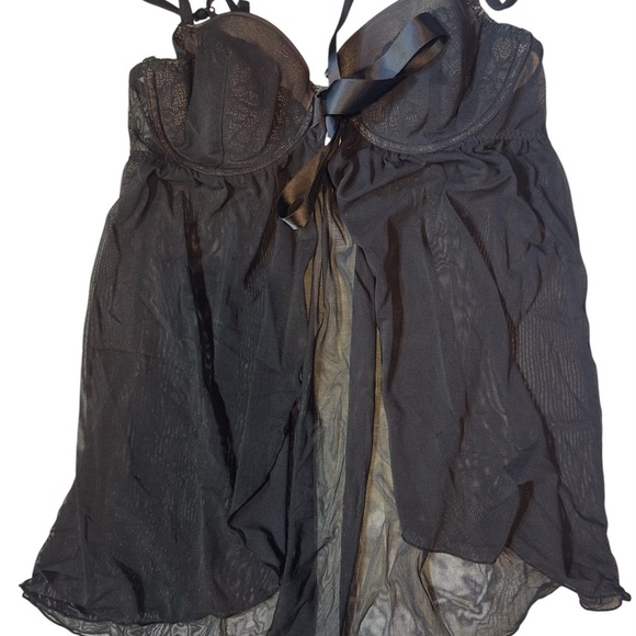 gillian & o’malley Other - Black Chemise with Spaghetti Straps and Ruffle Hem